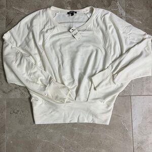 Express Classic White Crew Neck Top